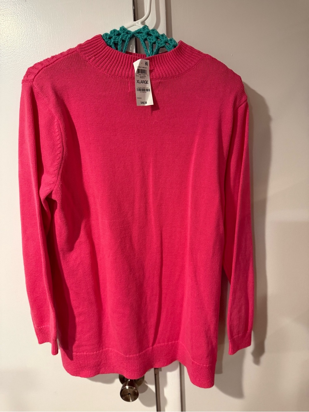 NWT - Karen Scott Women's Pink Crewneck Sweater